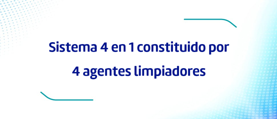 Las tabletas Corega tienen un sistema 4 en 1 constituido por 4 agentes limpiadores